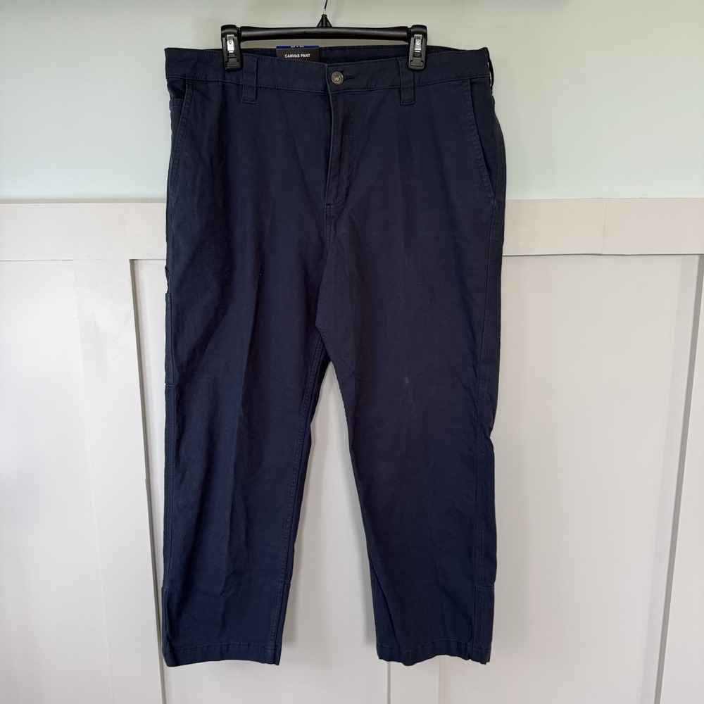 Colorado Clothing NWT Canvas Pant Relaxed Fit Stretch Canvas Fabric Blue 36x29